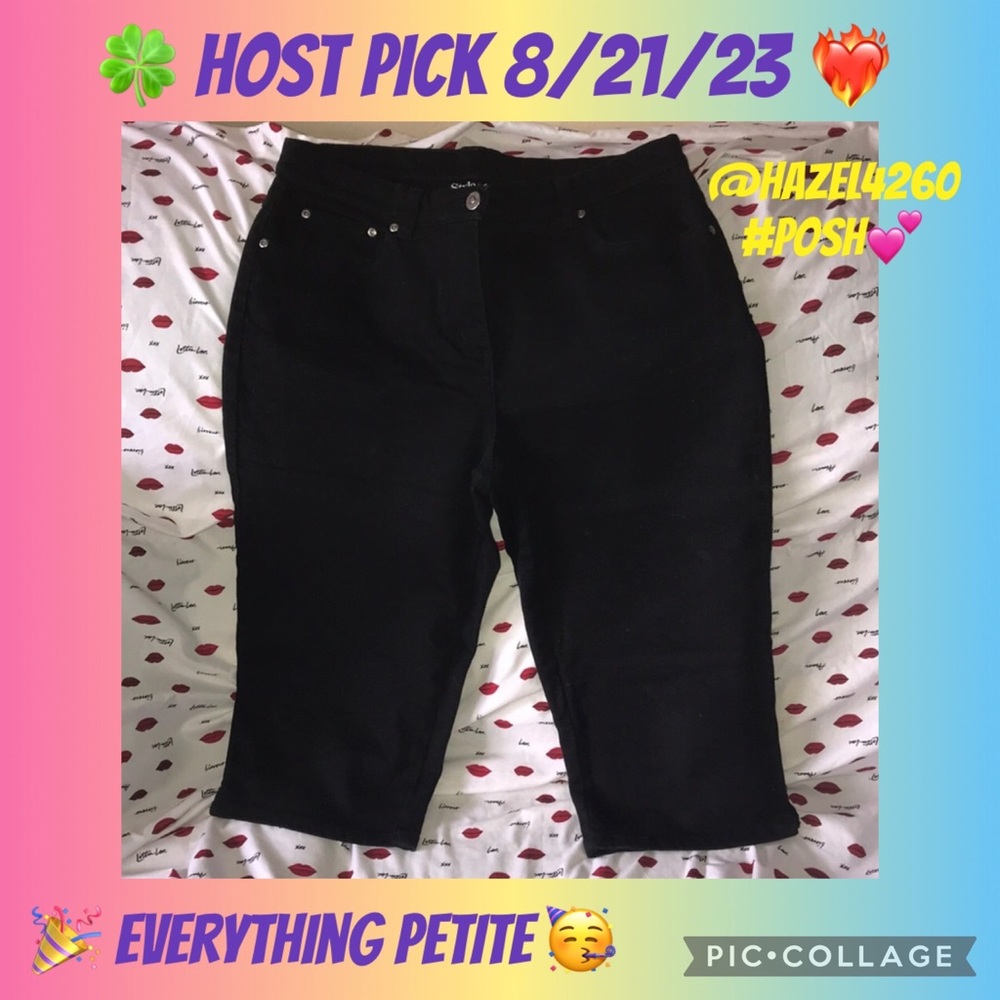 Style & Co petite 10P black jean capris